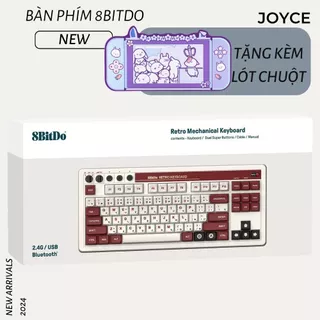 Bàn Phím Cơ 8BitDo Retro Mechanical Keyboard có Bluetooth/2.4G/USB-C, Hot Swap, Aluminum Plate