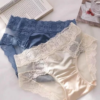 Quần lót ren nữ thun lạnh với phần lưng phối ren sexy sang trọng Lily shop