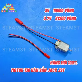 Motor 130 3V loại tốt tốc độ cao 3.7V 21200 vòng, Hàn sẵn Jack JST SM 2P, Hàng mới 100% - LK0740