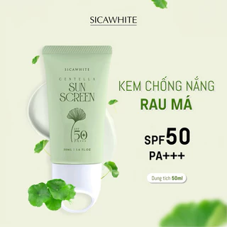 Kem chống nắng Rau Má 50ml - Không bí da, đổ dầu, không lên mụn - SPF 50+ - Tất cả các loại da - SICAWHITE