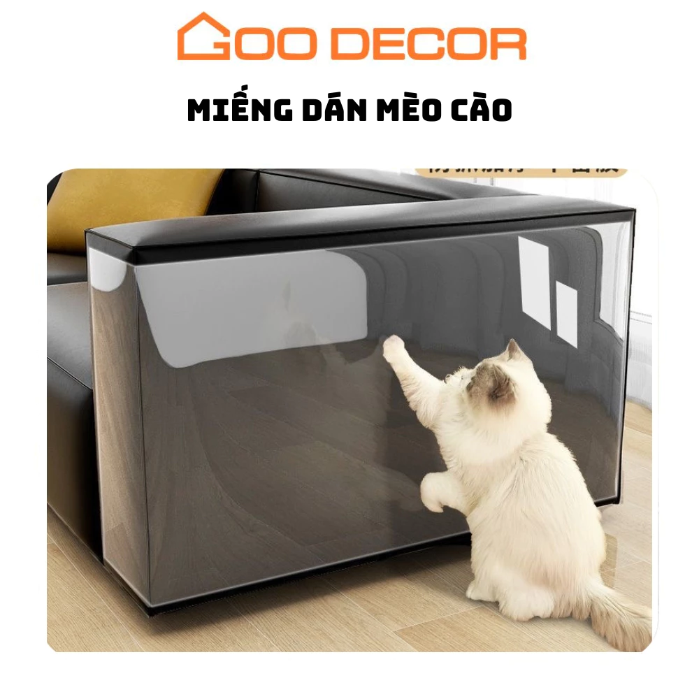 Miếng dán mèo cào GOO Decor, bọc sofa chống mèo cào, chống trầy xước bảo vệ ghế sofa