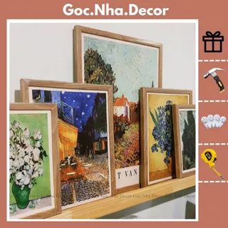 Set 5 tranh treo tường chủ đề Vincent Van Gogh treo phòng khách Góc Nhà Decor Combo 5 tranh