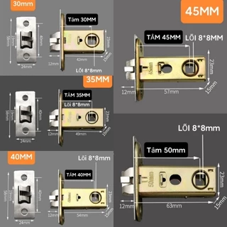 Cò khoá/lưỡi khoá/thân khoá lõi vuông to 8*8mm kích thước 30mm/35mm/40mm/45mm/50mm/60mm