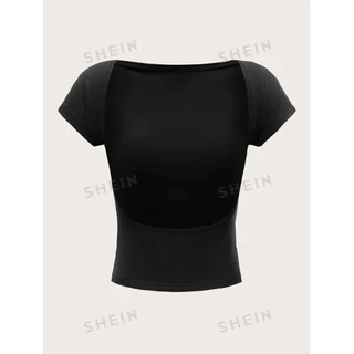 Áo Croptop Trơn Basic Hở Lưng