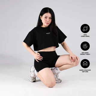 Áo Thun Croptop Thể Thao Dopamine COFFEE | ĐEN - Cotton 100%, tay ngắn, cổ tròn.