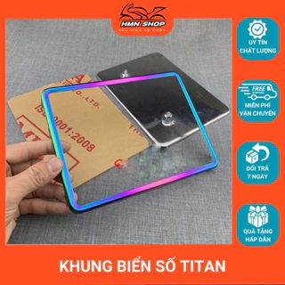 ⚡SIÊU SALE⚡ Bộ Khung Biển Số Mặt Mika + Ốp Viền Biển Màu Titan Cực Đẹp Lắp Xe Máy Các Loại