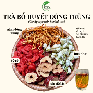 Trà "Bổ Dưỡng" đông trùng táo đỏ kỷ tử bồi bổ khí huyết bổ sung dinh dưỡng bổ máu ngủ ngon hơn đẹp da giữ dáng