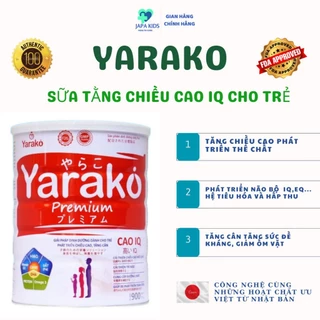 Sữa Tăng Chiều Cao Cho Trẻ YARAKO PREMIUM CAOIQ  Dinh Dưỡng Hỗ Trợ Phát Triển Chiều Cao Và IQ Cho Trẻ  Japa kids