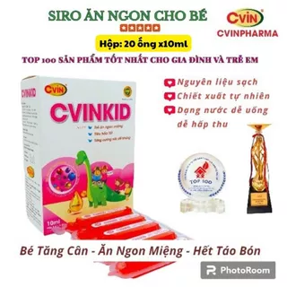 Siro ăn ngon cho bé CVINKID-Siro hữu cơ,nguyên liệu sạch,thành phần hoàn toàn từ thiên nhiên