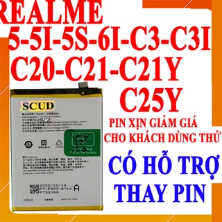 Pin Scud cho Realme 5/5i/5S/6i/C3/C3i/C20/C21/C21Y/C25Y BLP729 DL5000 mAh