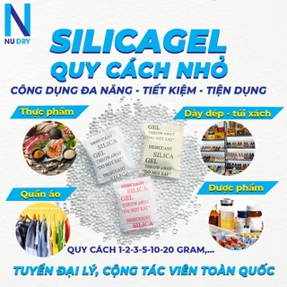 Gói hút ẩm thực phẩm NUDRY Silicagel dùng cho đồ ăn vặt hạt dinh dưỡng đóng gói 1kg