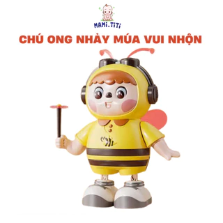 Đồ Chơi Robot Thỏ/ Ong Nhảy Múa Có Đèn Nhạc Di Chuyển Vui Nhộn An Toàn Cho Bé Trai Bé Gái.