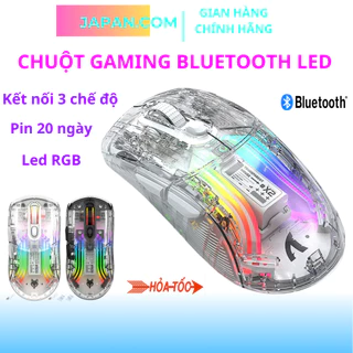 Chuột máy tính không dây, chuột gaming bluetooth 3 chế dộ kết nối led RGB, chuột không dây x2 pro chính hãng bảo hành 12