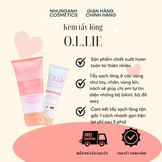 Kem Tẩy Lông và kem dưỡng OLLIE - tẩy lông vùng kín, nách, tay, chân an toàn cho mọi loại da