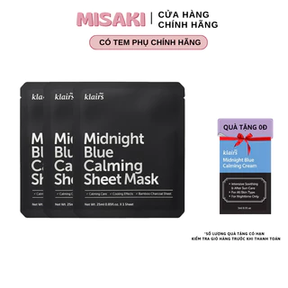 Mặt nạ làm dịu da Dear Klairs Midnight Blue Calming Sheet Mask 25ml