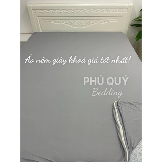 áo Bọc Nệm 2 Mặt Có Khoá Kéo Thun HQ(nệm25-30cm& 2m22m2 ib shop gửi link đặt) phuquybedding