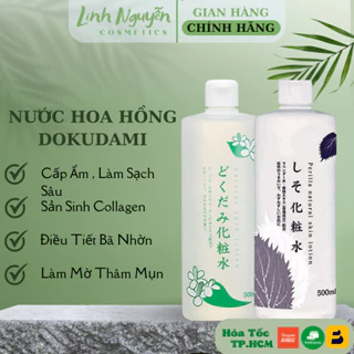 Nước Hoa Hồng Toner Diếp Cá,Tía Tô Chinoshio Dokudami Natural Skin Lotion 500ml Nhật Bản