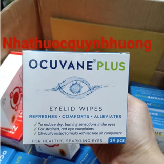 Gạc lau mi mắt OCUVANE PLUS hộp 24 chiếc giúp làm sạch mi mắt