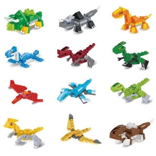 Đồ chơi lắp ráp xếp hình cho bé 2 trong 1 khủng long dinosaur