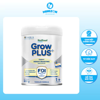 Sữa Bột Nutifood Sweden GrowPLUS+ Cao lớn vượt trội (Bạc) lon 800g