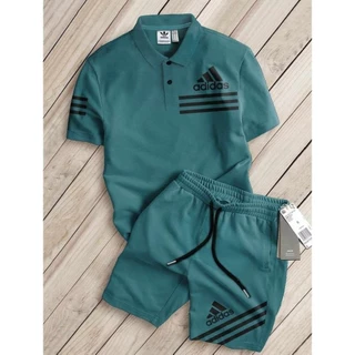 Bộ Cộc Polo Linning Mới Nam Nữ Mùa hè, Bộ Quần Áo Mùa Hè Phối Họa Tiết TOMMY Phong Cách Boy Phố Chất Cotton 2024