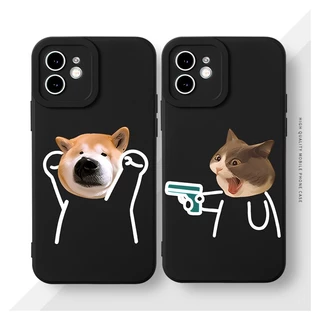 ốp lưng iphone bựa hoạt hình chó mèo nóc nhà ốp cặp đôi iphone 6 7 8 plus xsmax 11 12 13 14 15 prm e0125 - Home Case