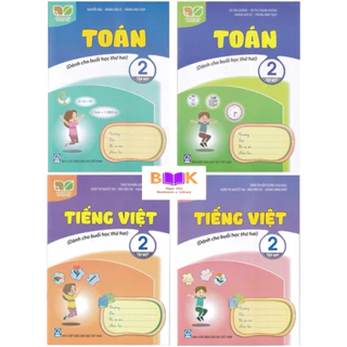 Sách - (Combo 4 cuốn) Toán 2 + Tiếng Việt 2 - Dành Cho Buổi Học Thứ Hai (Kết Nối)