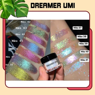 Phấn mắt DREAMER UMI shine - bảng màu mắt nhũ kim tuyến lấp lánh lì mịn bền màu bắt sáng trang điểm chính hãng PM chumia