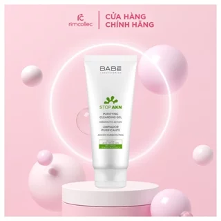 Sữa Rửa Mặt Cho Da Dầu Mụn BABE Stop AKN Purifying Cleansing Gel 200ml