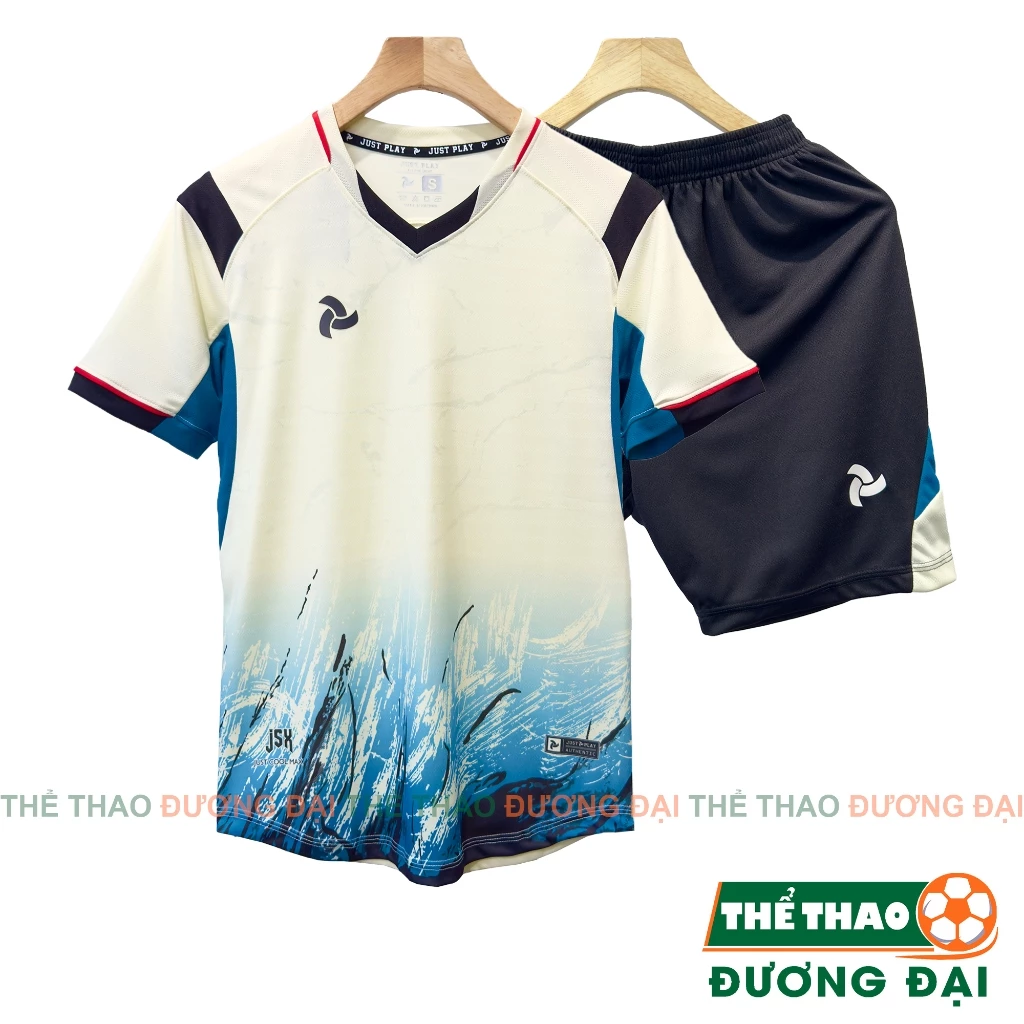 Quần Áo Thể Thao Đá Banh Just Play JSX Kem Thun Mè Thoáng Khí Thể Thao Đương Đại
