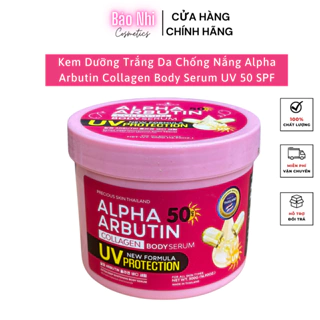 [DATE MỚI] Kem Dưỡng Trắng Da Chống Nắng Alpha Arbutin Collagen Body Serum UV 50 SPF Precious Skin Thái Lan 500g