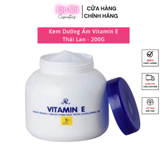 Kem Dưỡng Ẩm Vitamin E Thái Lan (Nắp xanh dùng cho Body & Face) 200g Hàng Chính Hãng BÁN LẺ