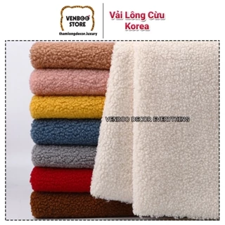 🐑 50x35cm Vải Lông CỪU làm bó hoa tai thỏ móc khóa Capybara gấu bông Koromi Melody outfit Labubu doll scrunchies băng đô