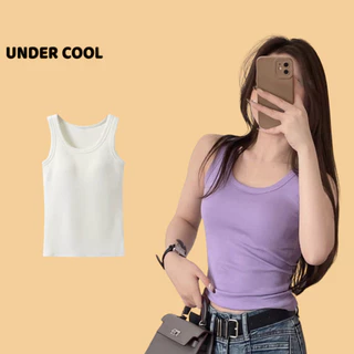 Áo Thun Nữ Ba Lỗ UNDERCOOL Cotton Kèm Mút Đệm Ngực Nhiều Màu Sắc