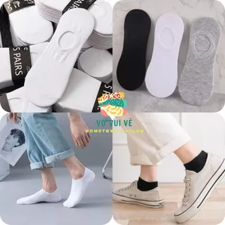 Combo 5 tất cổ ngắn nam nữ trơn màu, vớ ngắn nam nữ chất liệu cotton êm mềm đi mát, vớ cổ ngắn nam nữ trơn cổ ngắn