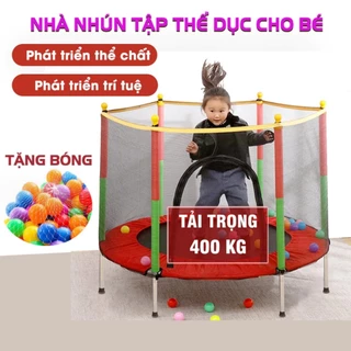 Nhà Nhảy Nhún , Đệm Nhún Lò Xo Lục Giác Có LAN CAN & BẠT QUÂY Cho Trẻ Em TD