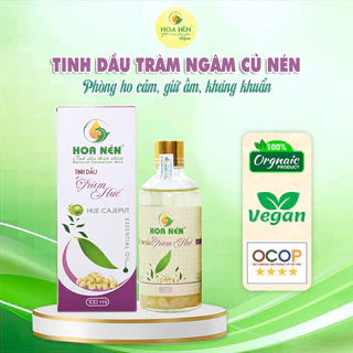 Tinh dầu tràm Hoa Nén 100ml ngâm kèm củ nén - Phòng ho, sỗ mũi, cảm cúm cho bé hiệu quả