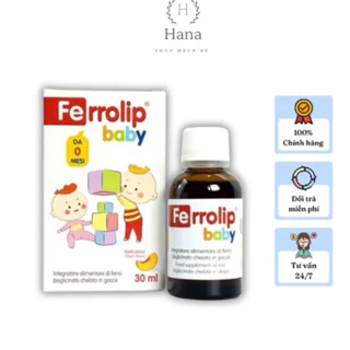 Sắt Ferrolip Baby 30ml bổ sung sắt hữu cơ cho bé