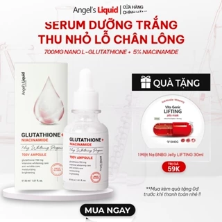 Serum Dưỡng Trắng Se Khít Lỗ Chân Lông Angel's Liquid Glutathione + 5% Niacinamide 7Day Whitening Ampoule 30ml