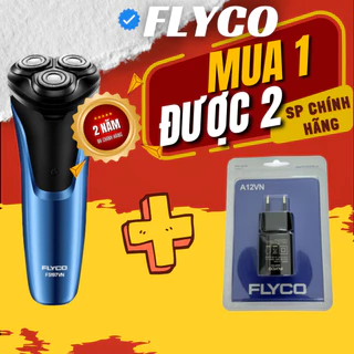 [Ship Hỏa Tốc] Máy Cạo Râu Flyco FS197VN 3 Lưỡi Kép Thân Máy Kháng Nước Sạc Nhanh 1 Giờ - Chính Hãng