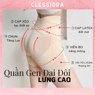 Quần Nịt Bụng Giảm Mỡ Lưng Cao Xiết Chống Cuộn Nâng Mông