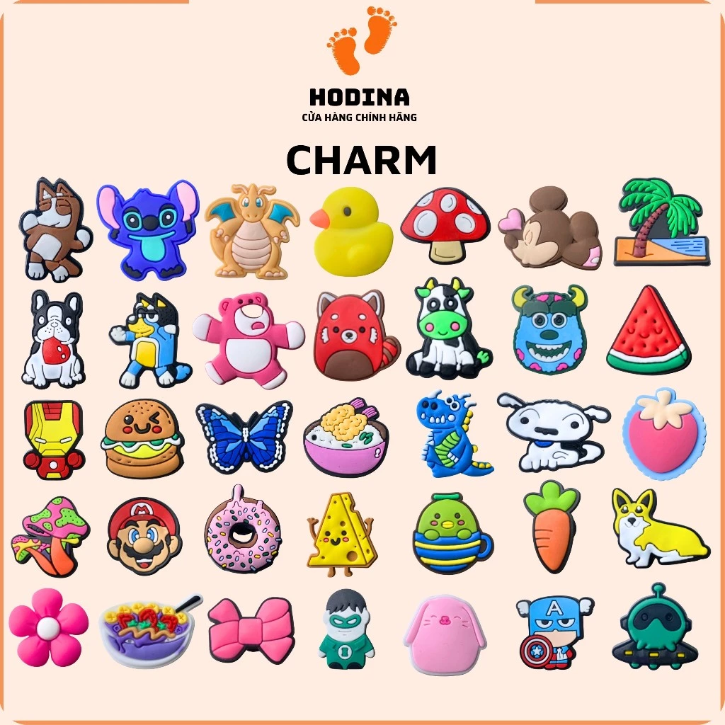 Charm Phụ Kiện Gắn Dép Jibbitz Gắn Dép