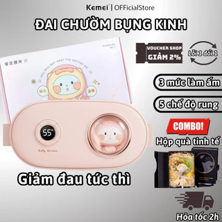 Máy massage bụng kinh NG-02 giúp giảm đau lưng đau bụng ngày dâu, máy chườm bụng kinh hình gấu cute