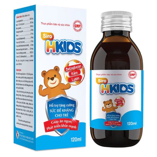 Siro HKIDS Hỗ trợ tăng cường sức đề kháng cho trẻ- giúp ăn ngon phát triển khoẻ mạnh ( chai 120ml )