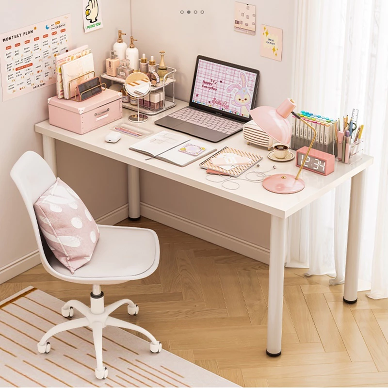 Bàn làm việc bàn gaming thiết kế hiện đại decor trang trí nhà, chân trụ tròn phong cách đơn giản mới mẻ