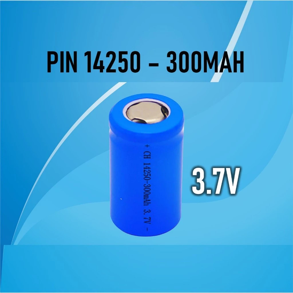 Pin Sạc 14250 3.7V 300mAh Lithium ion Đầu Bằng - SaleShopVN