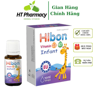 Vitamin D3 K2 Hibon Cho Bé Nhập Khẩu Châu Âu Giúp Trẻ Tăng Chiều Cao Giúp Xương Răng Chắc Khoẻ 10ML