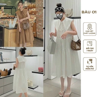 ĐẦM VÁY BẦU BABYDOLL TIỂU THƯ MÙA HÈ CHẤT THÔ NẾN MỀM MÁT V830 - VÁY THỜI TRANG NỮ MẶC ĐI LÀM ĐI TIỆC XINH FREESIZE