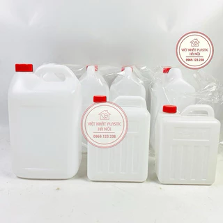 Can nhựa 5L Việt  Nhật, can đựng rượu hoá chất dày dặn, chắc chắn