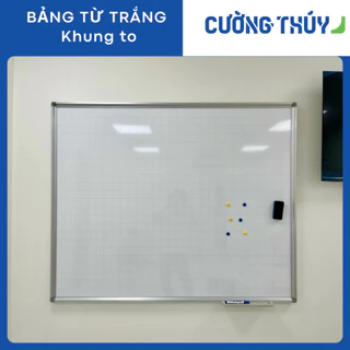 Bảng từ trắng,KT:80x120cm,100x120cm khung to - Bảng Cường Thúy (bút lông, nam châm, bông lau)